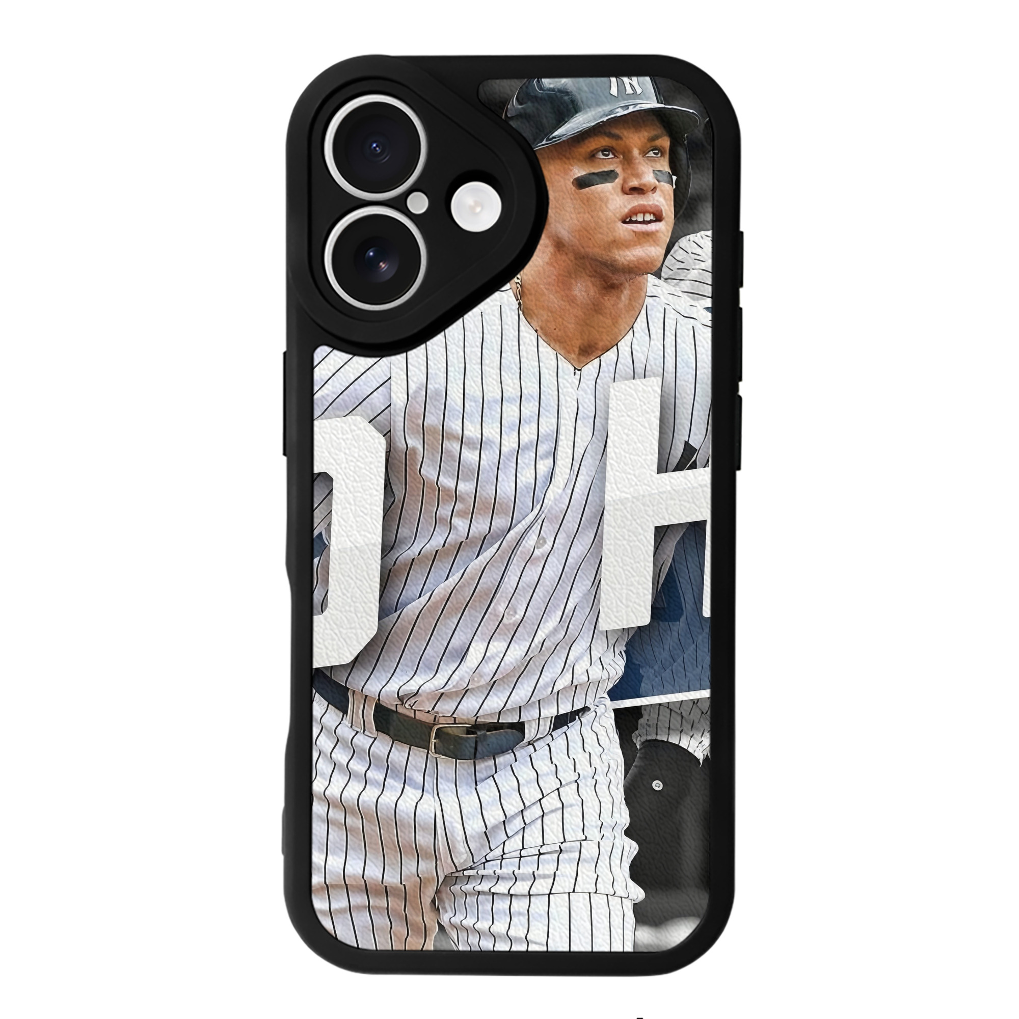 Aaron Judge 50 Home Runs 2 IPhone 16 Silicone Leather Case – UV Print, Lambskin Texture – Perfect Fit, Wireless Charging Compatible, Scratch Resistant, Precise Cutouts – Stylish Protection For IPhone 16